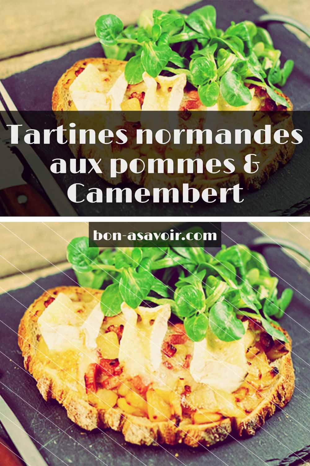 Tartines normandes aux pommes & Camembert