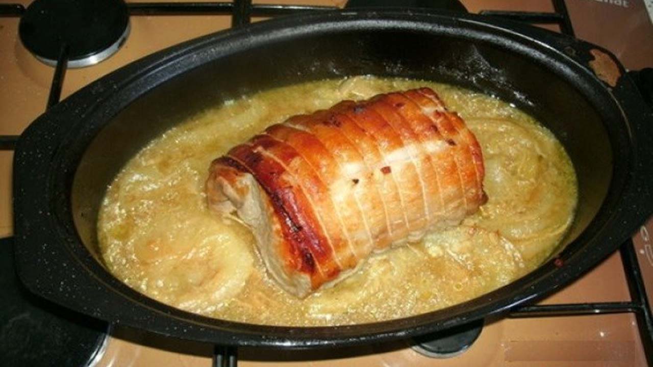 Rôti de porc à la moutarde et au miel