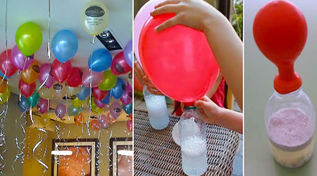 Une astuce pour gonfler des ballons et les faire voler sans utiliser d’hélium