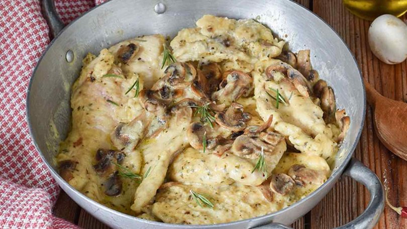Escalopes de poulet aux champignons recette facile