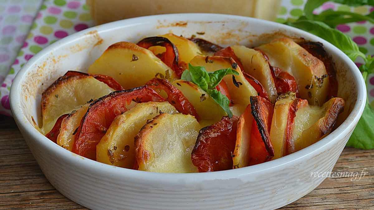 Gratin de pommes de terre aux tomates facile